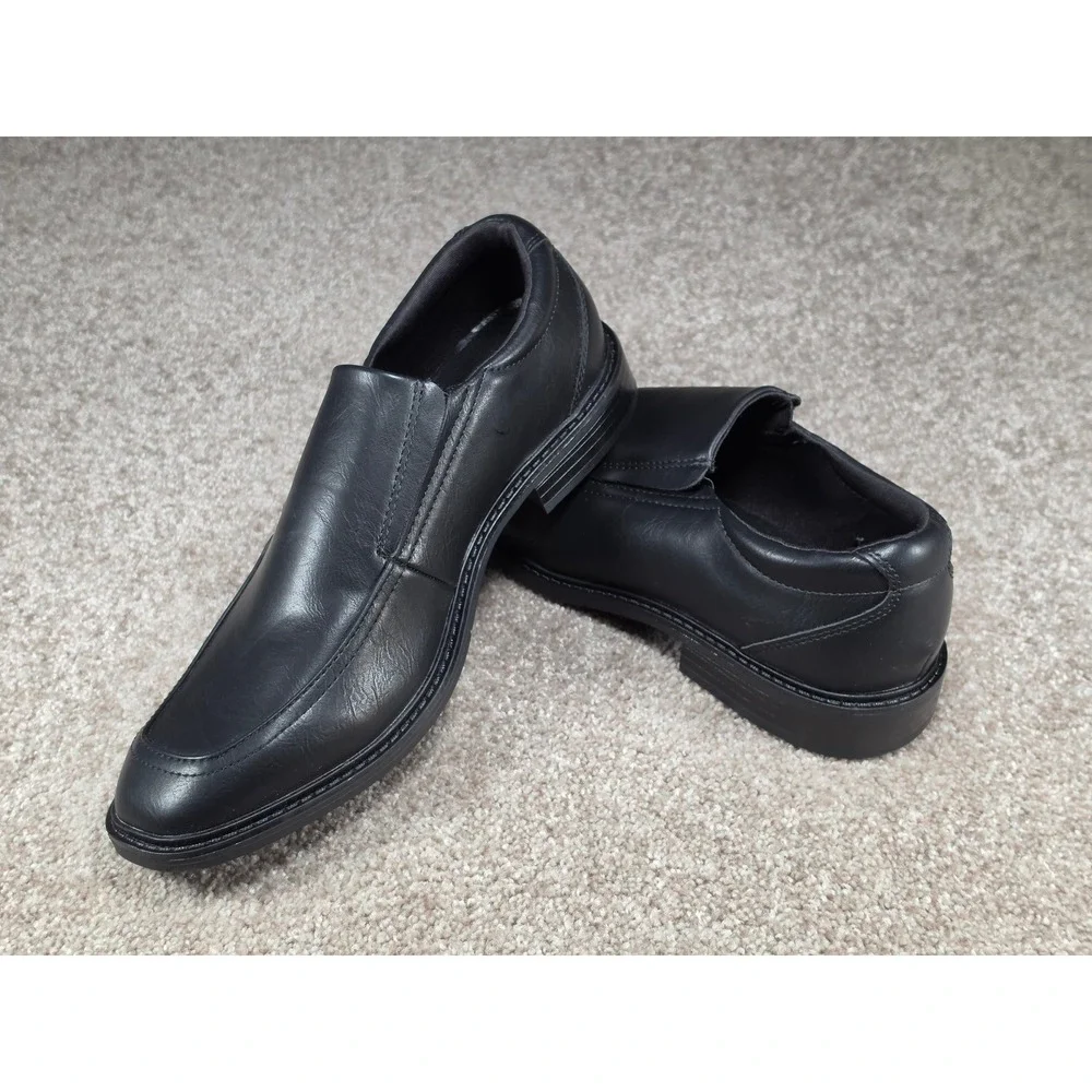Goodfellow & Co Mens Black Slip On Bicycle Toe Dress Loafers Shoes Size 9W Wide